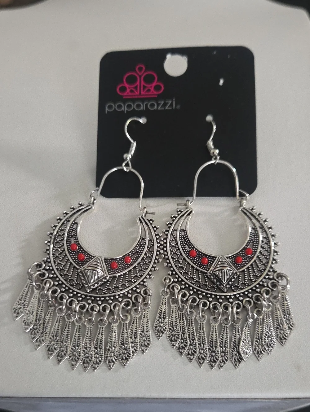 Paparazzi Walk On The Wildside Red Earrings NWT